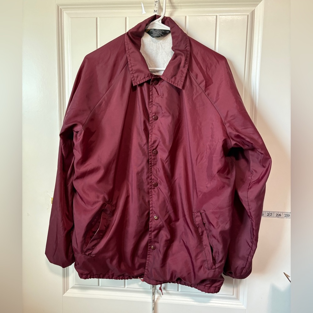 Sears Men's Maroon Windbreaker Jacket